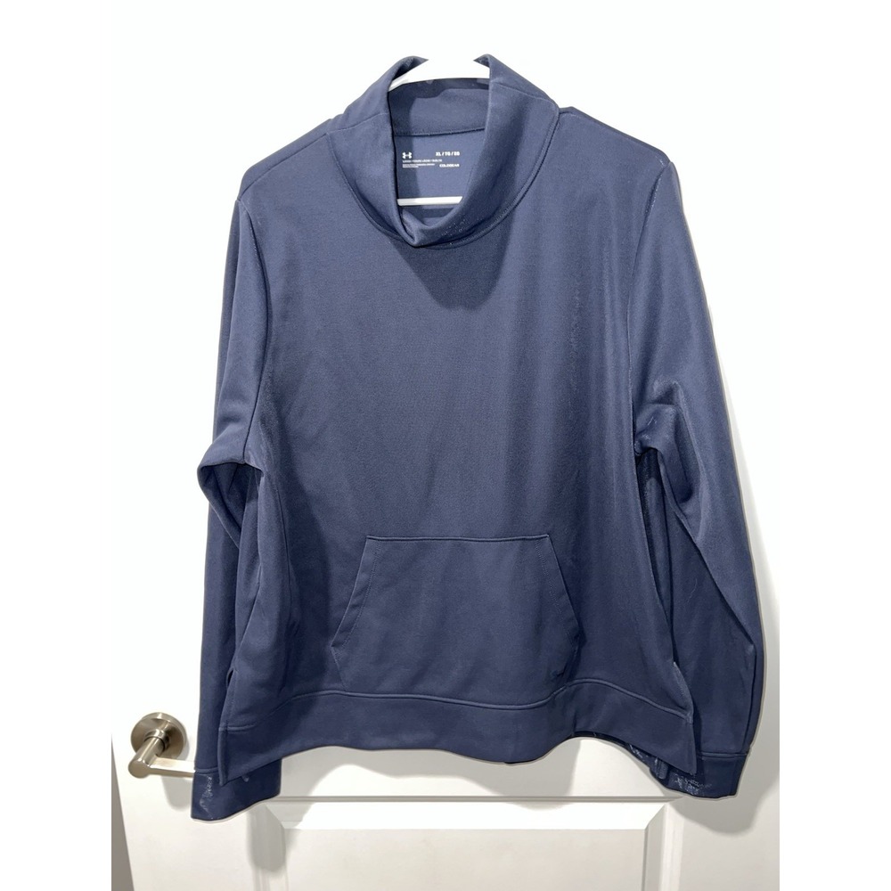 Under Armour Cold Gear Mock Turtleneck Sweatshirt w/ Front Pocket Size XL‎ Shine